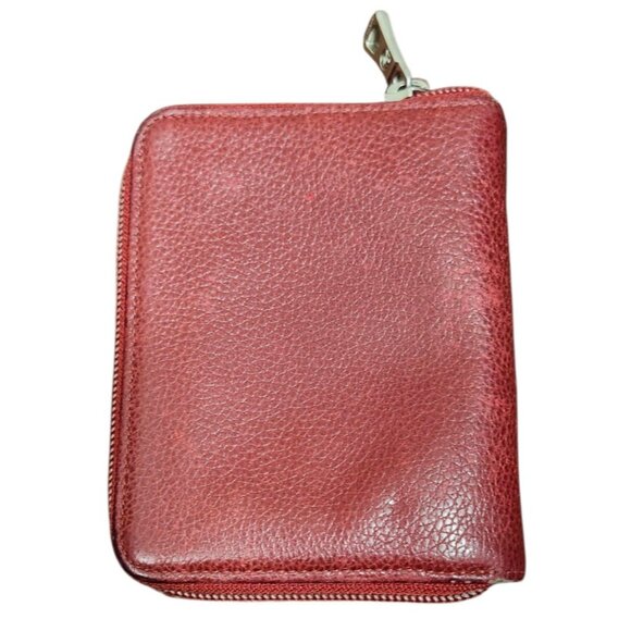 LONGCHAMP Leather Zip Wallet ID Card Holder Organizer Bifold Purse Compartment - Picture 10 of 15